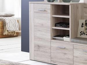 <span class=keywords><strong>Perchero</strong></span> de pasillo de roble arena compacto contemporáneo con <span class=keywords><strong>espejo</strong></span> de banco y almacenamiento de zapatos Juego de muebles de entrada pequeña - Product Image 4