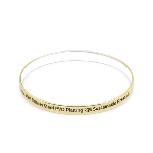 Fashion Bangle 316L Stainless Steel PVD Gold Plating Sustainable Resistant <b>Bracelet</b> - Product Image 2