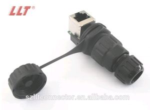 Mặt Trước Gắn Kết Ổ Cắm <span class=keywords><strong>RJ45</strong></span> Góc Phải Với Đầu Nối Chống Thấm Cáp - Product Image 5
