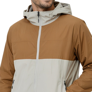 Blouson Bomber <span class=keywords><strong>Homme</strong></span> Vizzavona Pass II Streetwear en Nylon avec Fermeture Éclair Gris Sable à Capuche Imprimé Décoloré - Product Image 2