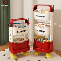 Étagères de rangement multi-niveaux XinHang pour la maison, grande capacité, étagères de rangement pour jouets, livres, chariot de rangement pour collations de dessin animé