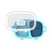 Assiette d'alimentation pour bébé en PP durable, forme de dessin animé, avec couvercle, pour 0-12 mois, design le plus récent