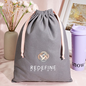 Bolsas de Compras de Lona de Algodón Grandes al por Mayor, Bolsas de Deporte para Zapatos y Ropa, con Logotipo Personalizado Impreso, Reciclables, con Cordón - Product Image 5