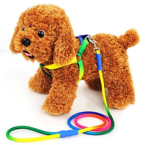 Arnés de Nailon con Patrón Sólido para Mascotas, Arnés Acolchado para Perros, Correa de Pecho Colorida, Cadena para Perros, Conjunto de Correa de Pecho Cómoda para Mascotas - Product Image 3