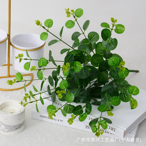 Planta de Eucalipto Laixing, 16 Cabezas, Verde Claro, Verde Oscuro, Flor de Seda, Decoración para Bodas, Accesorios para el Hogar - Product Image 3