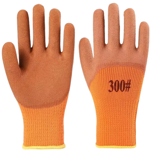 Gants de sécurité antidérapants en latex marron, orange, rouge, texture lisse, pour la construction et la réparation automobile, taille XL 25cm, fabriqués en Chine - Product Image 1