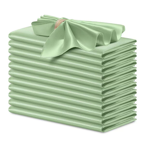 Serviettes <span class=keywords><strong>de</strong></span> <span class=keywords><strong>table</strong></span> carrées en satin <span class=keywords><strong>bleu</strong></span> <span class=keywords><strong>ciel</strong></span>, douces, romantiques, pour mariage, banquet, décoration <span class=keywords><strong>de</strong></span> <span class=keywords><strong>table</strong></span> pour dîner - Product Image 5