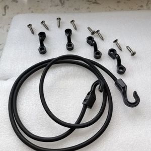 Outdoor Elastic Rope Set 5Mm With Hook And <b>C</b> <b>Clamp</b> For Kayak Storage Net Durable Rubber Material - Product Image 2