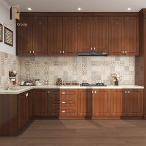 House American Modular Wood Modern Shaker <strong>Small</strong> <strong>Kitchen</strong> <strong>Cabinet</strong> with Artificial Marble Countertop Drawer Basket Faucet &amp; Hinge - Product Image 1