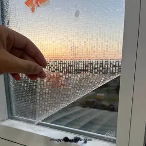 Pellicola per Vetri Quadrata a Cinque Colori Anti-Espulsione, per Bagno, Doccia, Finestra del WC, Privacy, Anti-Sbirciata, Elettrostatica - Product Image 4