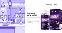 Gummies de mélatonine végétaliennes de qualité alimentaire à marque privée OEM, sans sucre, saveur raisin, 3mg/5mg/10mg, supplément pour adultes pour l'immunité et la mémoire