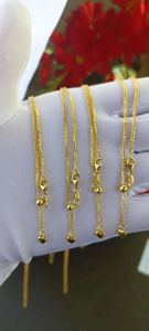 Xinfly Wedding Engagement Heart Pendant Chopin Chain <b>Necklace</b> G9999 Custom Women Dainty Luxury <b>Solid</b> 24K Real Gold Fine Jewelry - Product Image 5