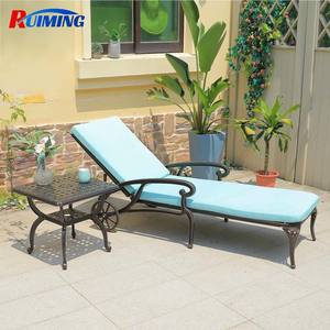 Modern Design Buiten Gegoten <span class=keywords><strong>Aluminium</strong></span> Chaise Lounge Zonnebank Hotel Zwembad Meubilair Strand Ligstoel - Product Image 3