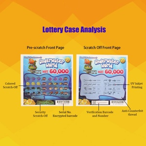 Conception de jeu unique gratuite, billet de loterie personnalisé, billet de loterie en papier, carte à gratter de loterie - Product Image 2