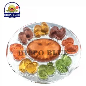 Melhor diferente fruta flor desenhos animados pato forma cristal geléia pudim doces fábrica por atacado para venda