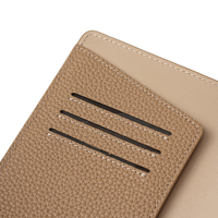 Porte-passeport vintage portable en cuir de vachette grainé avec fermeture à clip, étui de protection pour documents de voyage et cartes