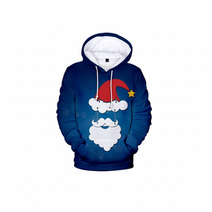 Sweat à capuche pour homme de Noël, confortable et tendance, 100% polyester, Noël avec logo personnalisé, faible MOQ - Product Image 1