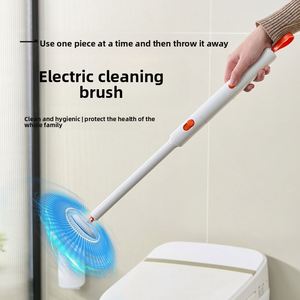 Nuevo cepillo de inodoro eléctrico montado en la pared para el hogar, sin esquinas muertas, cabezal reemplazable, cepillo de limpieza con soporte de almacenamiento - Product Image 3