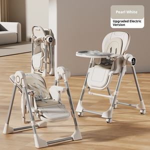 Sedia da pranzo per bambini sedia a <span class=keywords><strong>dondolo</strong></span> elettrica 1-2 anni pieghevole Multi-funzionale per la casa sedia da pranzo per bambini in plastica KLK - Product Image 1