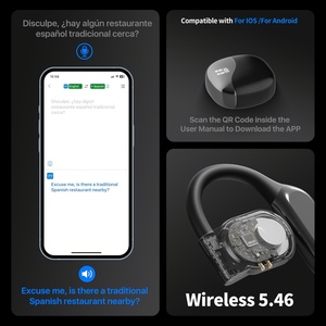 Auriculares CHXDEV AI Translation, inalámbricos, 144 idiomas, interpretación en tiempo real, cancelación activa de ruido, auriculares táctiles Tws - Product Image 5