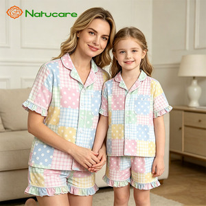 Ensemble de pyjamas personnalisés de haute qualité pour <span class=keywords><strong>maman</strong></span> et enfants, tenue assortie pour la famille printemps-été, ensembles <span class=keywords><strong>maman</strong></span> papa <span class=keywords><strong>bébé</strong></span> pour femmes et filles - Product Image 1