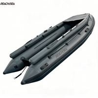 Bateau pneumatique à moteur de 12,5 pieds, capacité 6 personnes, homologué ISO pour les loisirs en plein air, fournisseur chinois pour commandes en gros