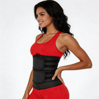 Faja Deportiva de Doble Refuerzo con 25 Varillas de Acero, 33 cm de Altura, Faja Moldeadora de Cintura para Mujer