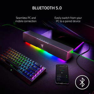 Barre de son compacte pour jeux Razer Leviathan V2 X avec son 5.0 et Chroma RGB USB pour PC, ordinateur portable, smartphones - Product Image 3