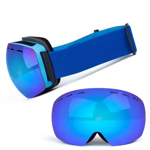 Óculos magnéticos para esqui, óculos de proteção anti-neblina, uv, óculos para neve e móvel de neve
