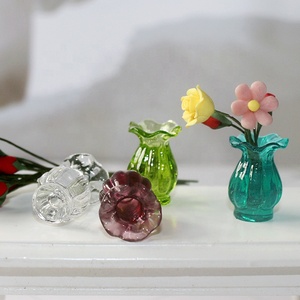 Accesorios para Casa de Muñecas 2023, Juguete en Miniatura DIY, Florero de Encaje de Vidrio Creativo Personalizado, Venta al por Mayor - Product Image 3
