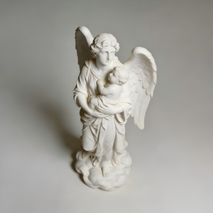 अनुकूलित उच्च गुणवत्ता वाले राल धार्मिक आधुनिक डिजाइन प्राचीन जीवन आकार के हाथ से चित्रित देवदूत प्रतिमा - Product Image 4