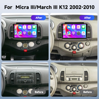 Radio para Auto Android de 9'' Podofo para Micra III/March III K12 2002-2010, Qualcomm 8 Núcleos, 4+64G, CarPlay/Android Auto Inalámbrico, WiFi, 4G