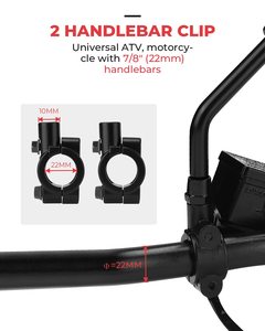 Espejo Retrovisor Universal para Motocicleta de 7/8 Pulgadas (22 mm), Espejo Lateral Trasero con Marca <span class=keywords><strong>E</strong></span> y Perno Roscado M8/<span class=keywords><strong>M10</strong></span> - Product Image 3