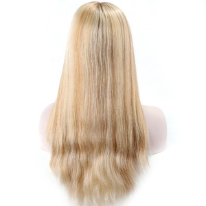 Super-doppia drawn europea dei <span class=keywords><strong>capelli</strong></span> umani 60 densità balayage bionda di colore marrone nodi Invisibili base di seta glueless parrucca piena del merletto - Product Image 3