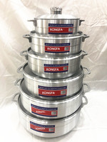 6-teiliges Modernes Kochgeschirr-Set aus Aluminiumlegierung Antihaft-Töpfe und Pfannen Ofenfest Spülmaschinenbeständig für Zuhause und Küche
