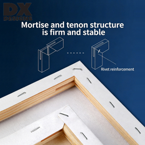 ผ้าใบแคนวาส DX Designs 100% ผ้าฝ้ายและผ้าลินิน พร้อมกรอบสำหรับวาดภาพ พิมพ์ลายตามสั่งได้ มีหลายขนาดให้เลือก - Product Image 4