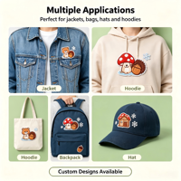 Patchs brodés personnalisés à coller et à repasser pour vêtements, chapeaux, sacs, chaussures, chaussettes, pour cadeaux DIY, activités commerciales, décoration