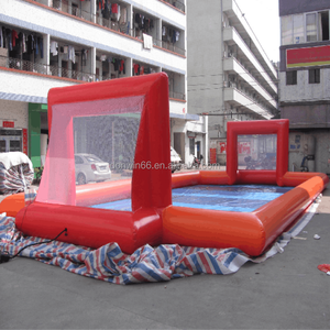 Gran oferta, campo de fútbol jabonoso inflable listo para enviar, juego de deporte al aire libre inflable, campo de baloncesto de fútbol inflable - Product Image 1