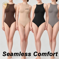 Body moulant femme taille haute style streetwear, double épaisseur, qualité supérieure, fabrication européenne et américaine