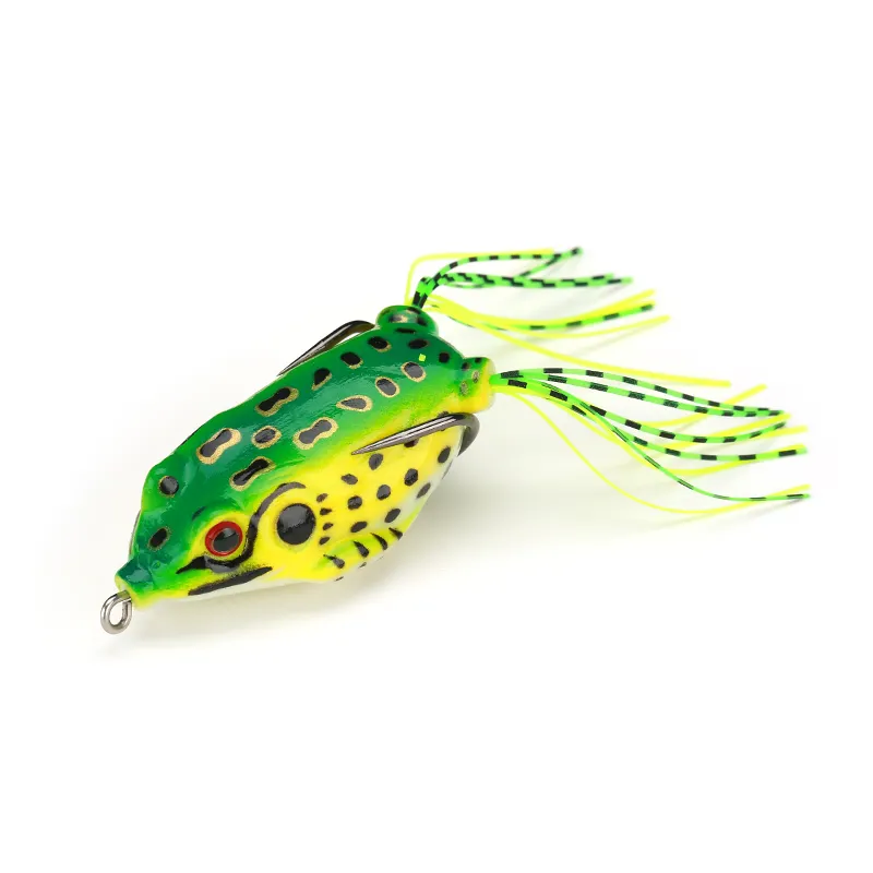 GAMA Vente en gros 13g 3d Eyes Soft Bait Leurres Topwater Soft Plastic Fishing Lure Saltwater Frog Fishing Lures For Fishing