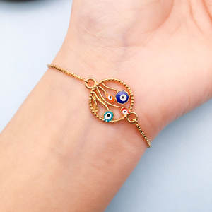 20 حبات همسة مختلطة من حجر الراين والمينا المعلقات العين سبيكة عيون الشر سحر لسوار قلادة القرط الحرف ديي - Product Image 6