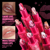 Nouvelle Arrivée 4 Couleurs OEM Rouge à Lèvres Mat Éclatant Non-Transfert, Maquillage des Lèvres Nacré Étoile à Cinq Branches, Rouge à Lèvres Brillant