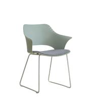 Chaise de salle à manger moderne légère, imperméable, facile à nettoyer, avec coussin amovible doux, en tissu plastique écologique, faible MOQ pour hôpitaux