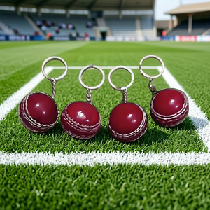<b>Mini</b> Cricket Ball <b>Keyring</b> Leather Custom Logo Sports Keychain Wholesale Promotional Gift Cricket Fan Souvenir Accessories - Product Image 1