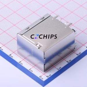 JFM24U11-21C3-4F <b>USB</b> <b>Connector</b> Bent Lead Through Hole <b>Connector</b> Type-A <b>USB</b> 2.0 Female Right Angle Insert - Product Image 1