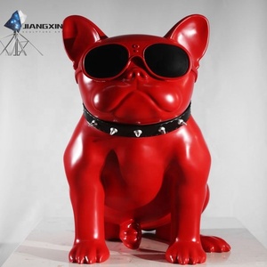 Gafas Retro Escultura de Bulldog Francés con Collar Extraíble-Decoración Moderna PARA EL Hogar para Amantes de Mascotas y Cafés - Product Image 5