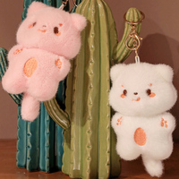 Porte-clés en peluche de 10 cm, jouet en peluche, pendentif, chat mignon de dessin animé, tissu en coton