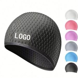 Custom Logo Premium Silicone Swimming Cap Keeps Hairstyle Intact, Comfortable Fit for All Hair Types Promotions <b>Gifts</b> - Product Image 1