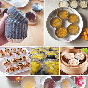 Pastelería hinese de 50ml para llevar en casa, mini sartenes de aluminio para postres y pudín, precio actory - Product Image 6