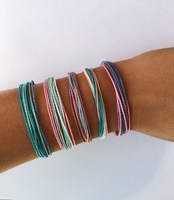Pura Vida-Style Étanche Surf Ciré Bracelet/Cheville D'été Beachy Réglable Chaîne Pile Bracelets D'amitié